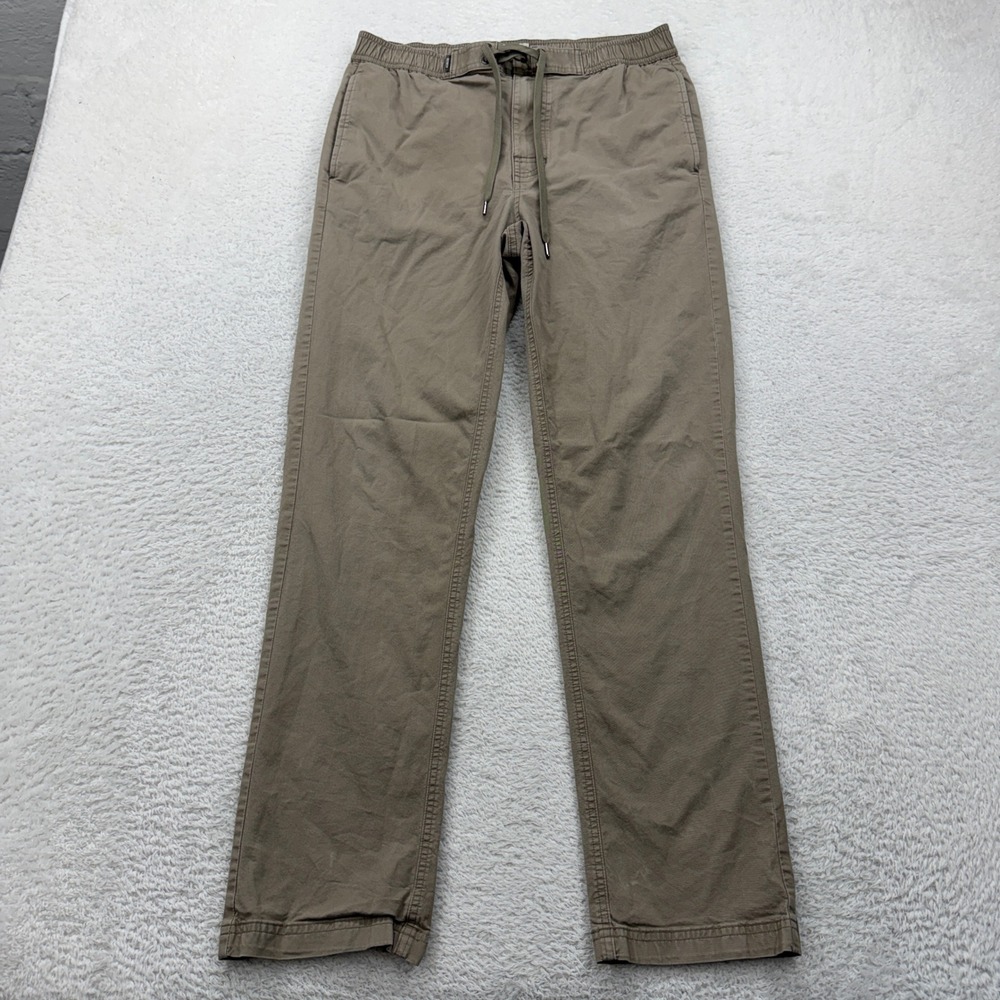 Linksoul Mens LS6172‎ Boardwalker Chino Pants Khaki Brown Elastic Waist Large